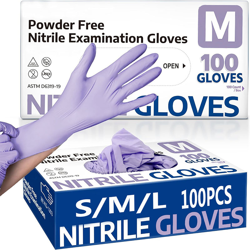 Nitrile Mechanic Glove - 10/20/50/100 шт. фиолетовые одноразовые нитриловые перчатки,