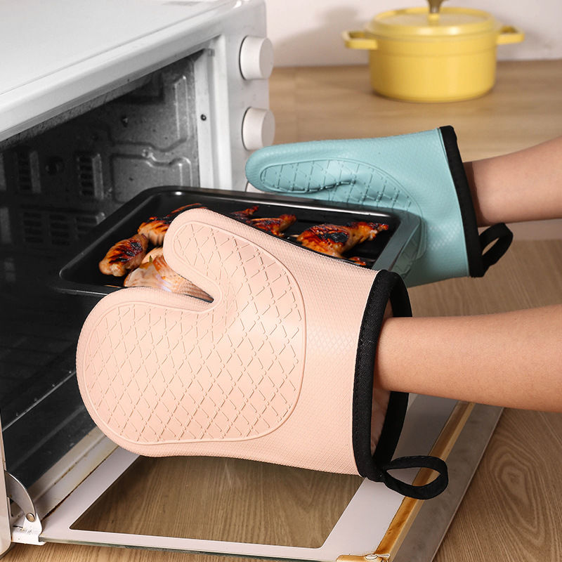 Oven Mitt Silicone - 2 шт. теплоизоляционные перчатки, противоожоговые перчатки