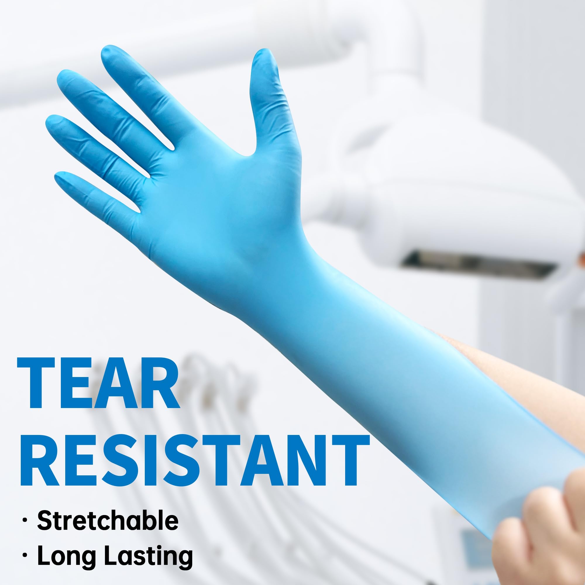 Exam Glove Nitrile - Синие нитриловые одноразовые смотровые перчатки, 4,5