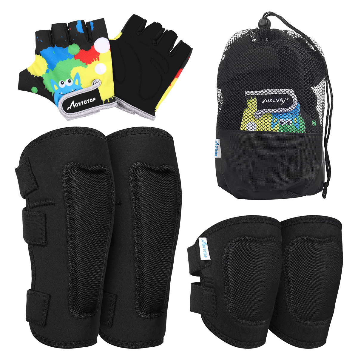 Cycling Glove Padded - Комплект защитного снаряжения MOVTOTOP, детское Спортивное