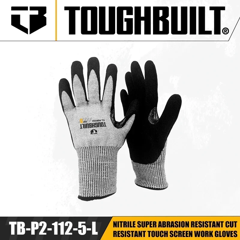 Nitrile Mechanic Glove - TOUGHBUILT TB-P2-112-5-L Нитриловые супер устойчивые к