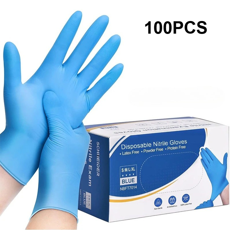 Latex Disposable Glove - 100 шт. синих нитриловых одноразовых перчаток