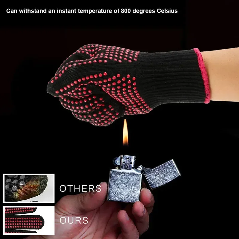 Oven Mitt Silicone - 1 пара нескользящих силиконовых перчаток для