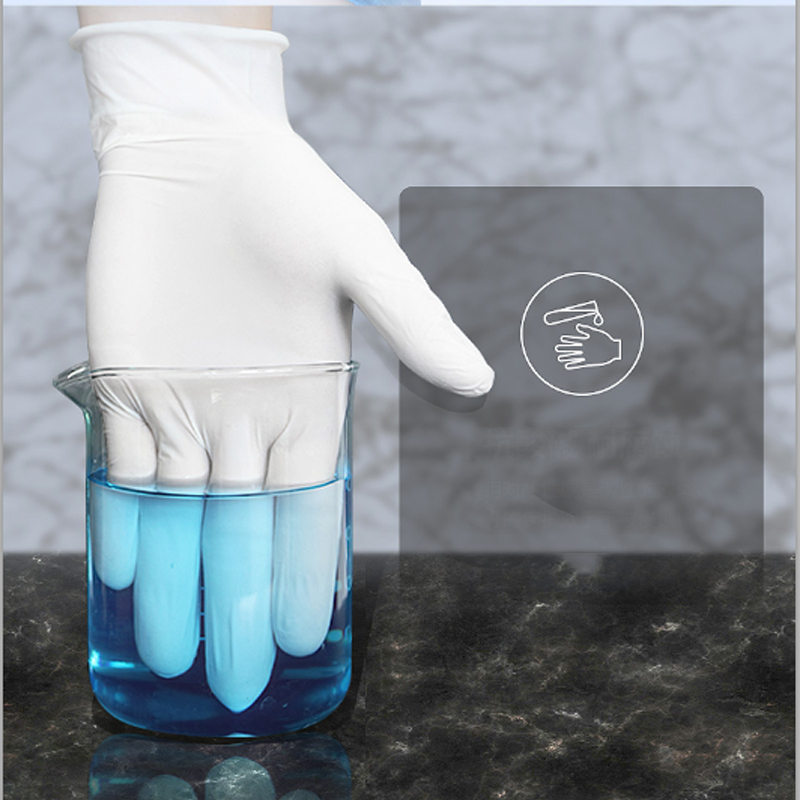 Dish Glove Rubber - Белые одноразовые нитриловые перчатки S/M/L/XL без