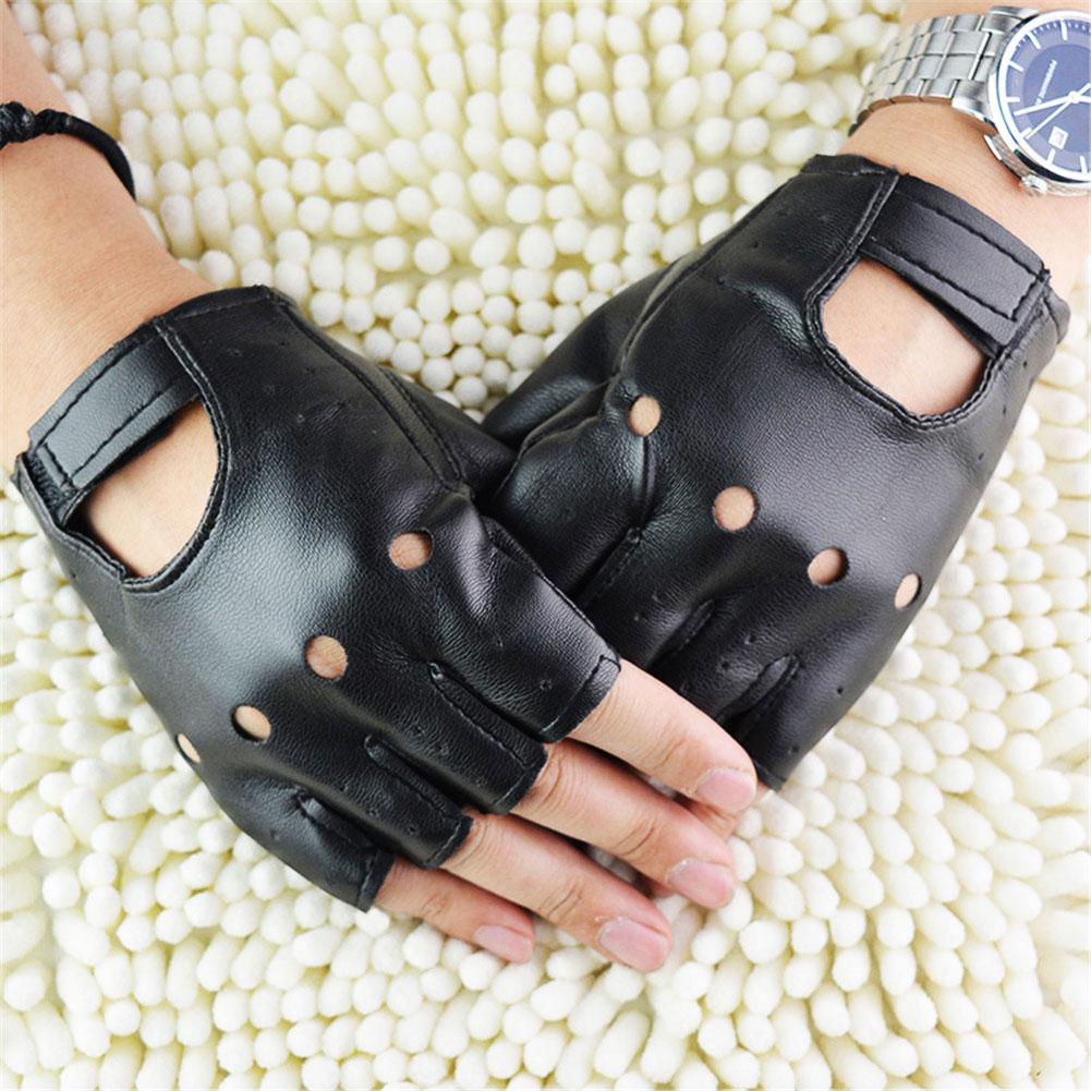 Leather Driving Glove - Унисекс-перчатки без пальцев из искусственной кожи