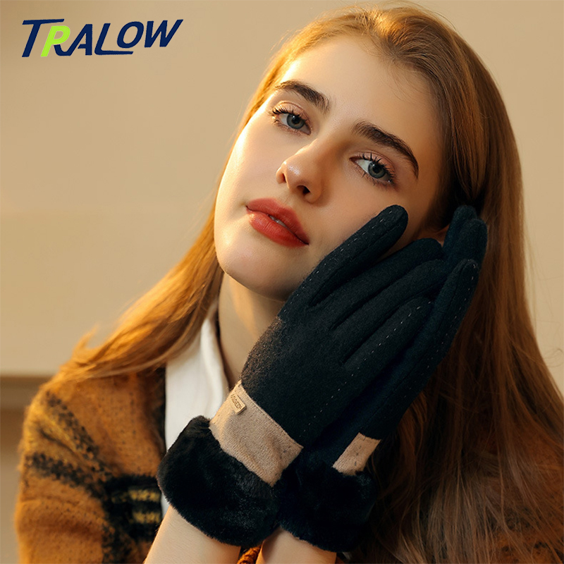 Wool Glove Lined - Женские зимние вязаные перчатки TRALOW с