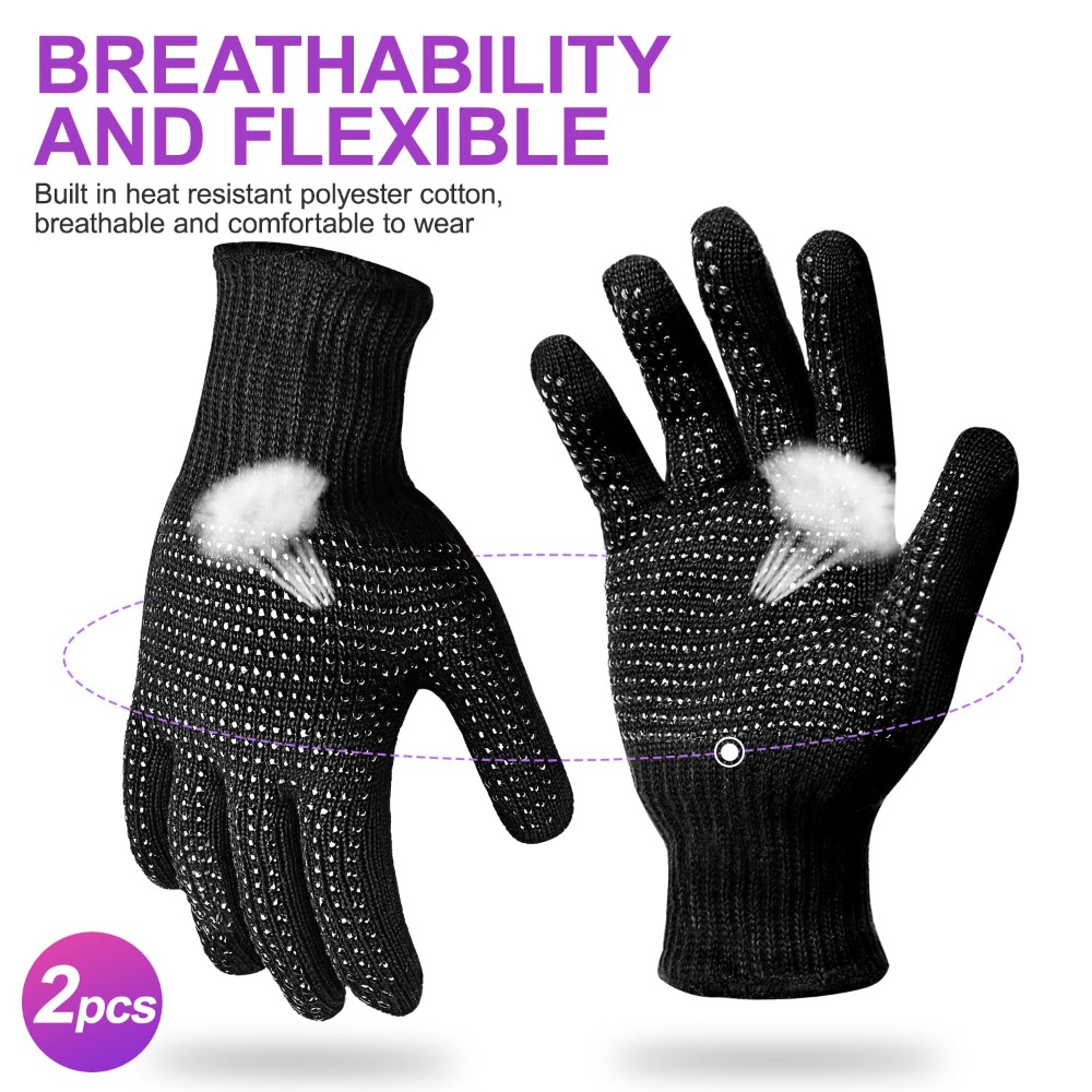 Heat Resistant Glove - Термостойкие перчатки с силиконовыми волнистыми вставками,