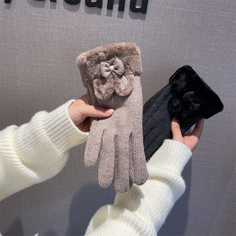Wool Glove Lined - Женские перчатки с шерстяной подкладкой, сенсорные,
