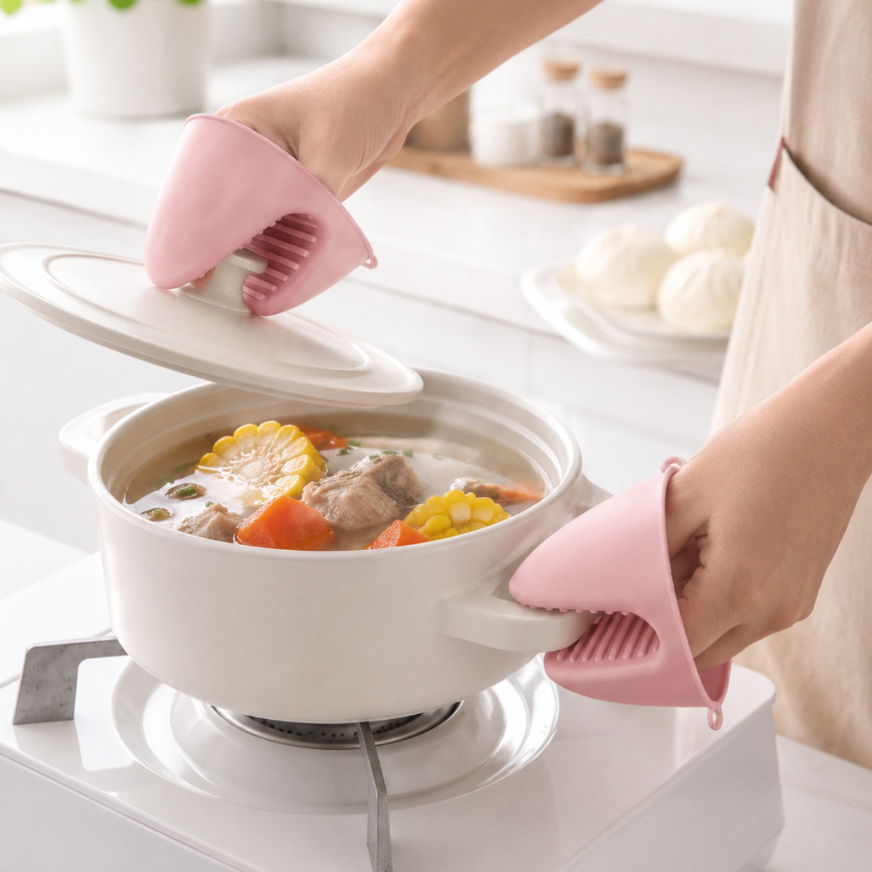 Oven Mitt Silicone - Набор из 2 силиконовых термостойких прихваток-рукавиц