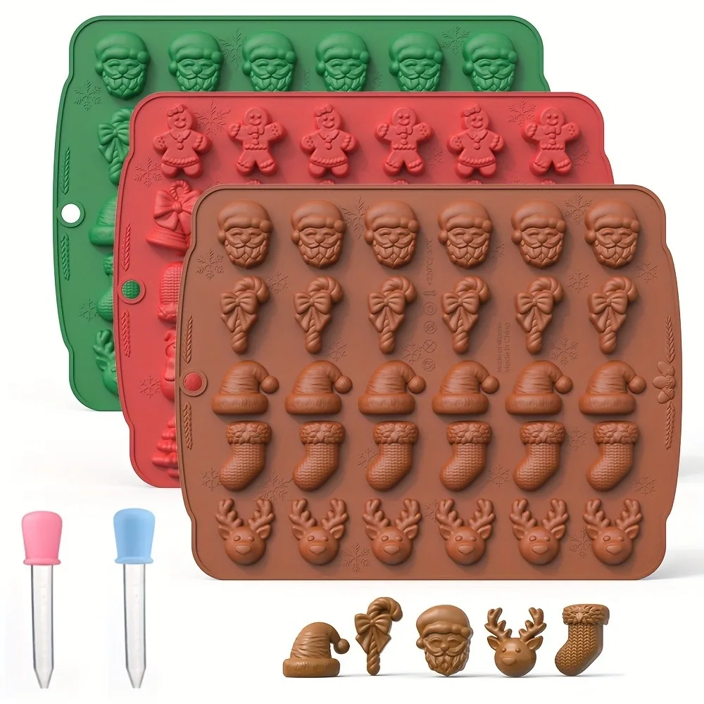 Oven Mitt Silicone - Рождественская силиконовая форма для шоколада, пряничный