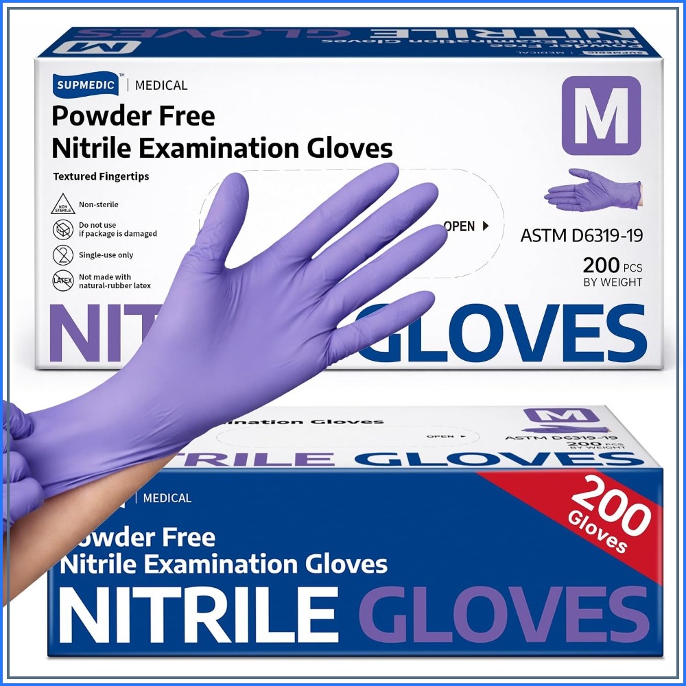 Exam Glove Nitrile - Нитриловые одноразовые перчатки, 200 шт., без