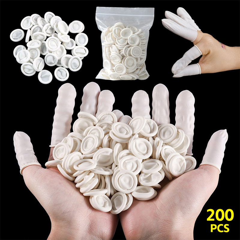 Latex Disposable Glove - 200 шт./пакет, одноразовые латексные резиновые напальчники,