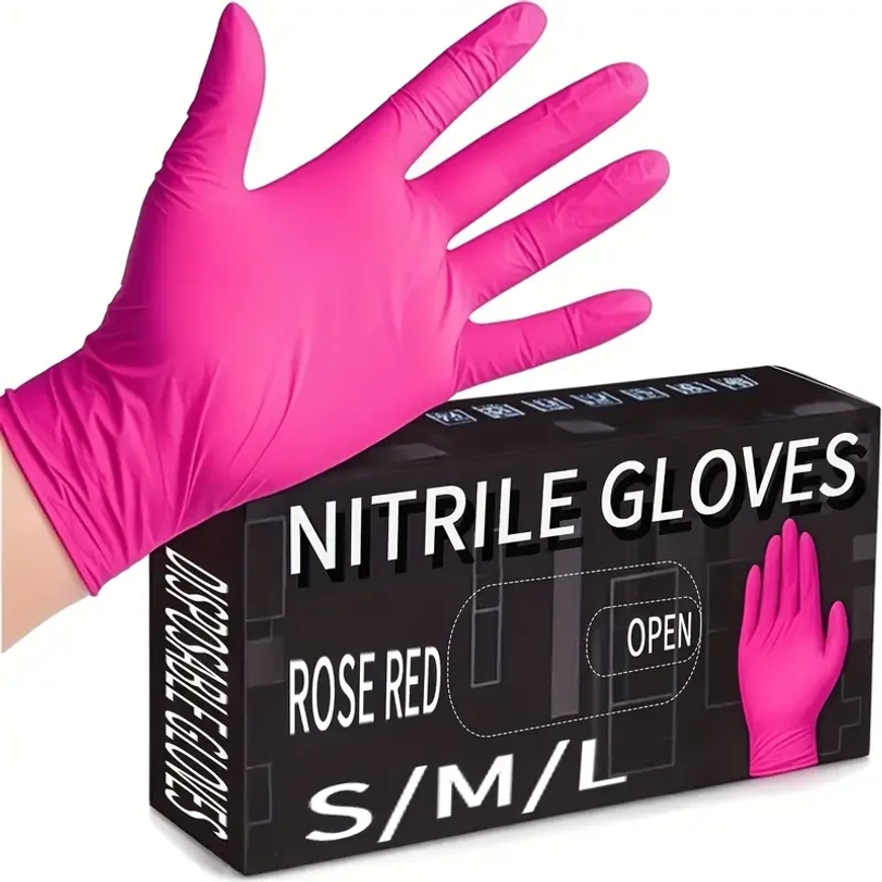 Latex Disposable Glove - Одноразовые нитриловые перчатки цвета фуксии, 20/100