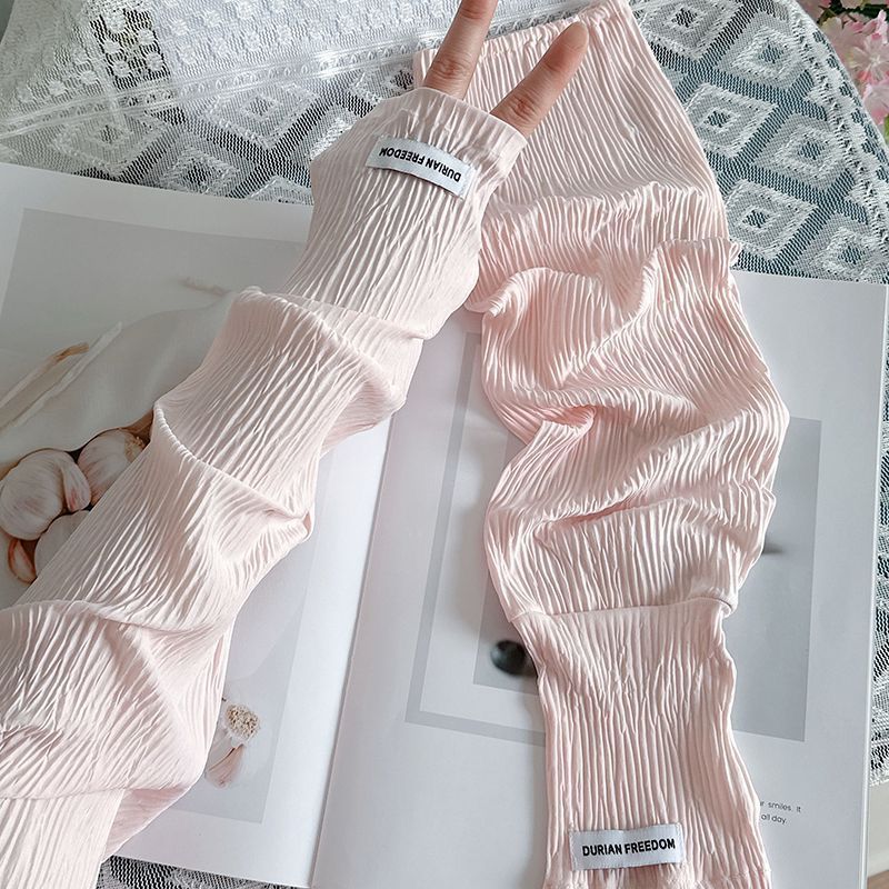 Fingerless Glove Knit - Летние свободные рукава-перчатки из ледяного шелка