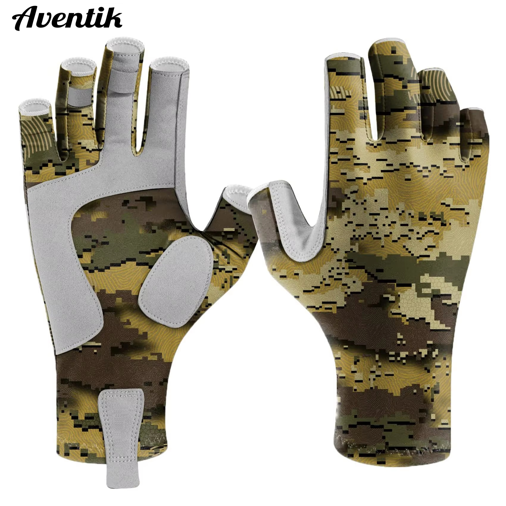 Cycling Glove Padded - Перчатки для рыбалки Aventik без пальцев