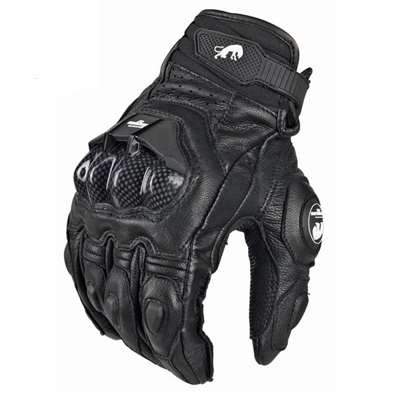 Leather Driving Glove - Мужские 4-сезонные черные мотоциклетные кожаные перчатки