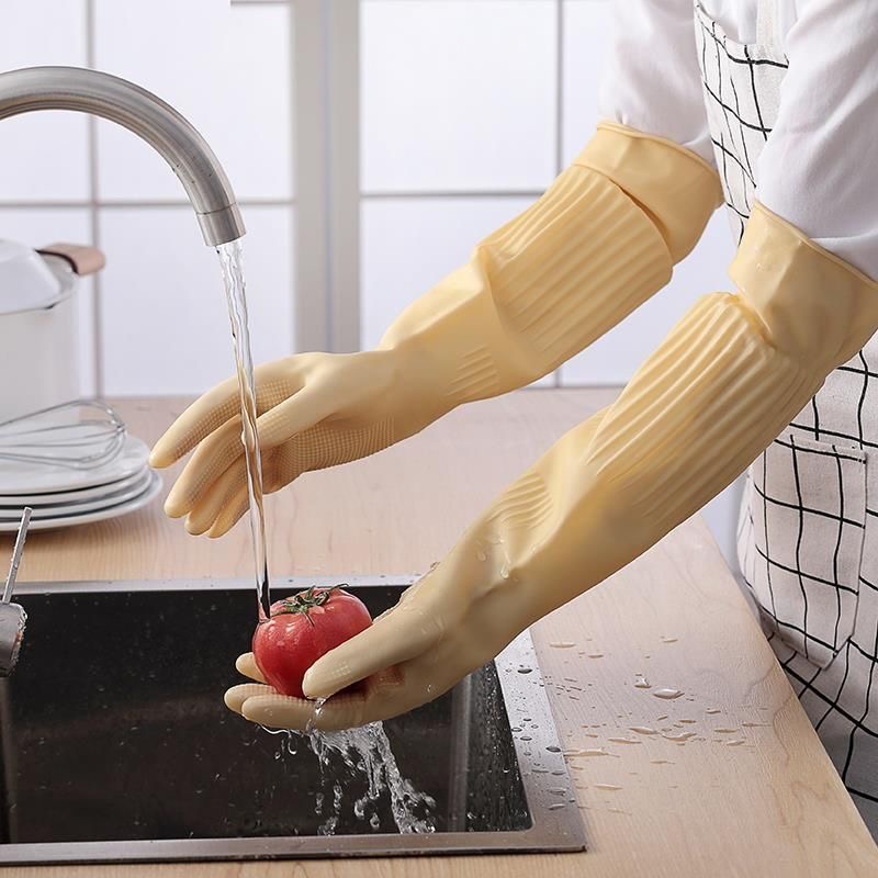 Dish Glove Rubber - Длинные многоразовые резиновые перчатки для мытья