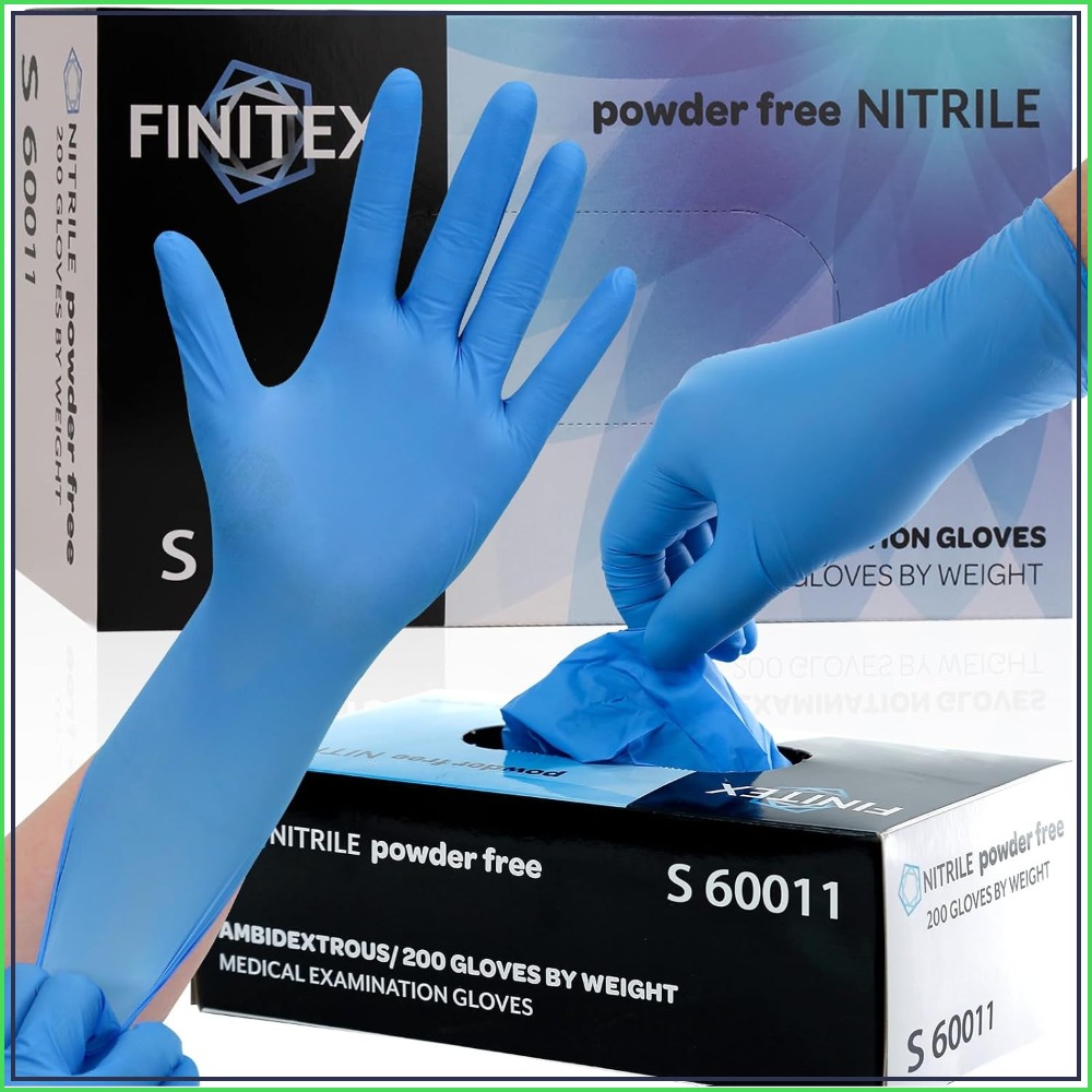Exam Glove Nitrile - Синие одноразовые нитриловые смотровые перчатки -