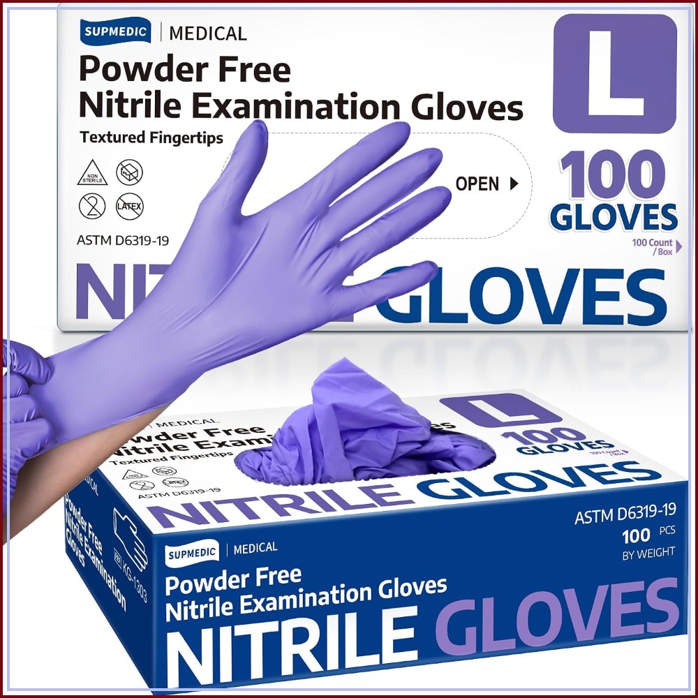 Exam Glove Nitrile - Медицинские нитриловые одноразовые перчатки, 100 шт.,