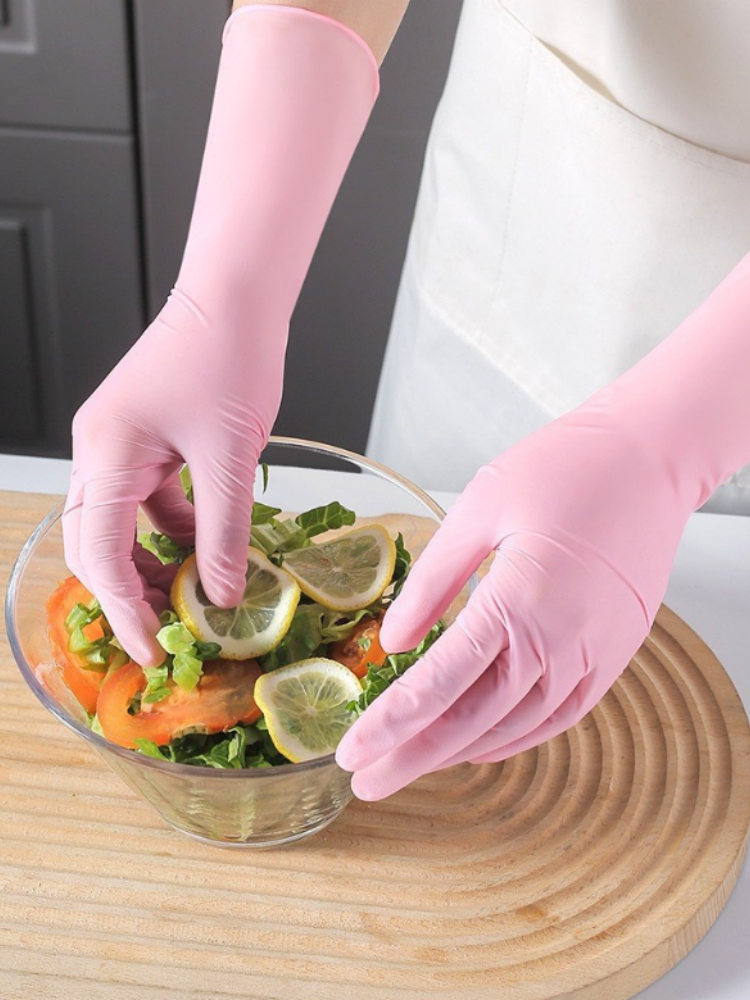 Rubber Glove Cleaning - Длинные одноразовые перчатки 9 дюймов -