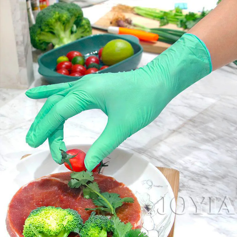 Зеленые одноразовые перчатки,  – обзор и цена Exam Glove Nitrile