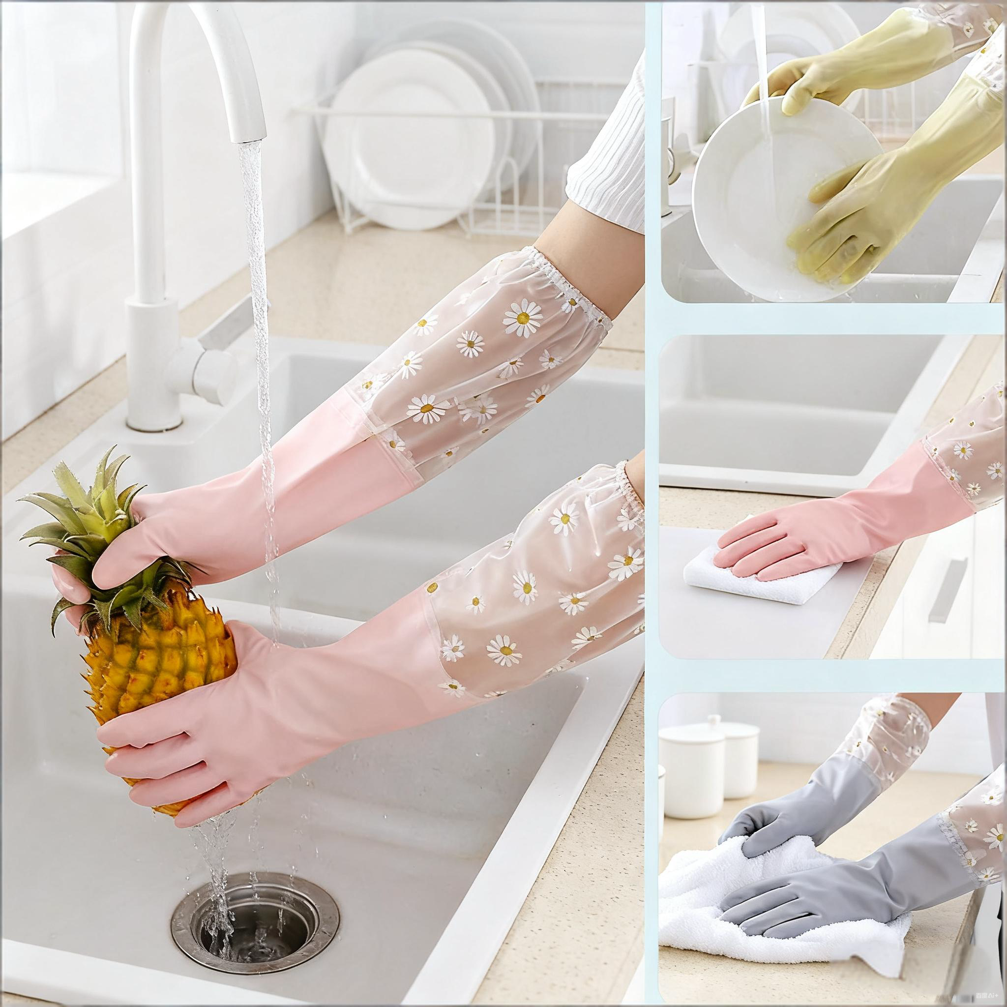 1 пара резиновых перчаток с дл – обзор и цена Dish Glove Rubber