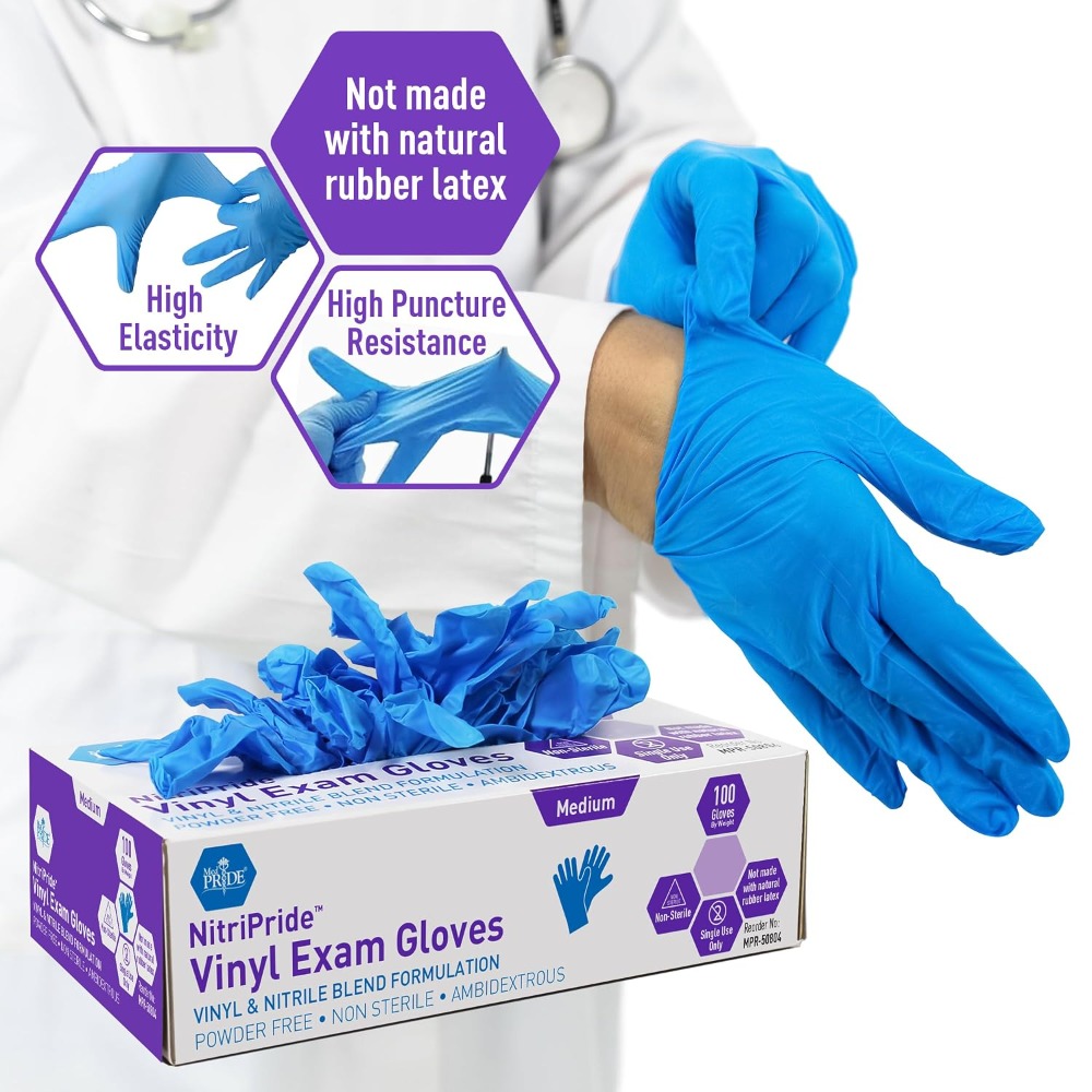 Перчатки для осмотра из смеси  – обзор и цена Exam Glove Nitrile