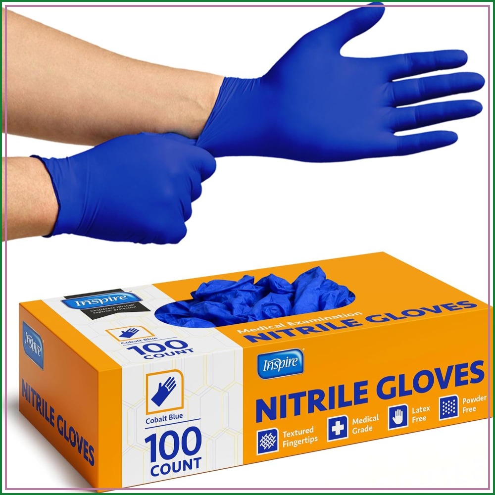 Кобальтово-синие нитриловые од – обзор и цена Exam Glove Nitrile