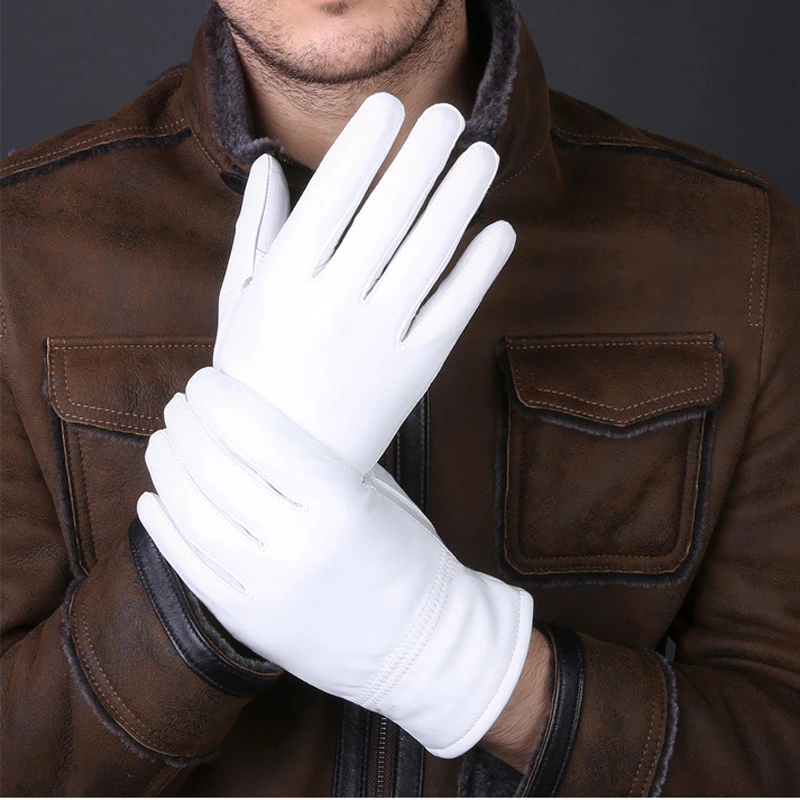 2025 зимние белые перчатки из  – обзор и цена Leather Driving Glove