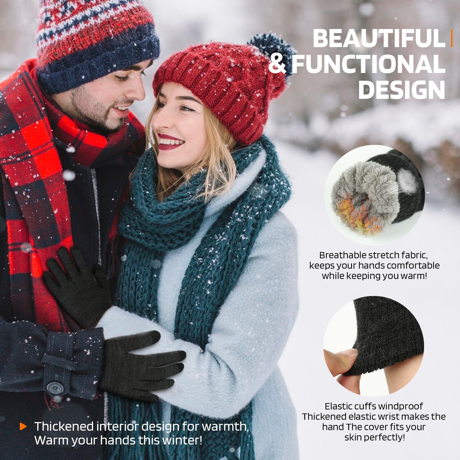 1-5 пар, Зимние перчатки для з – обзор и цена Magic Touch Glove