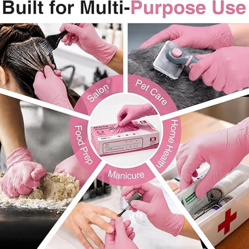 Розовые нитриловые одноразовые – обзор и цена Latex Disposable Glove