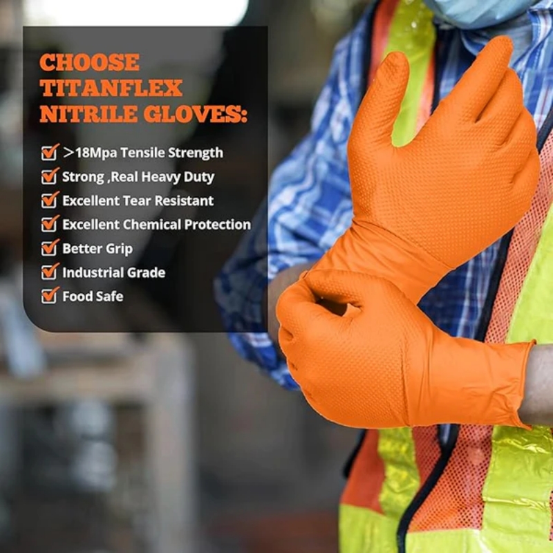 Прочные оранжевые нитриловые п – обзор и цена Nitrile Mechanic Glove
