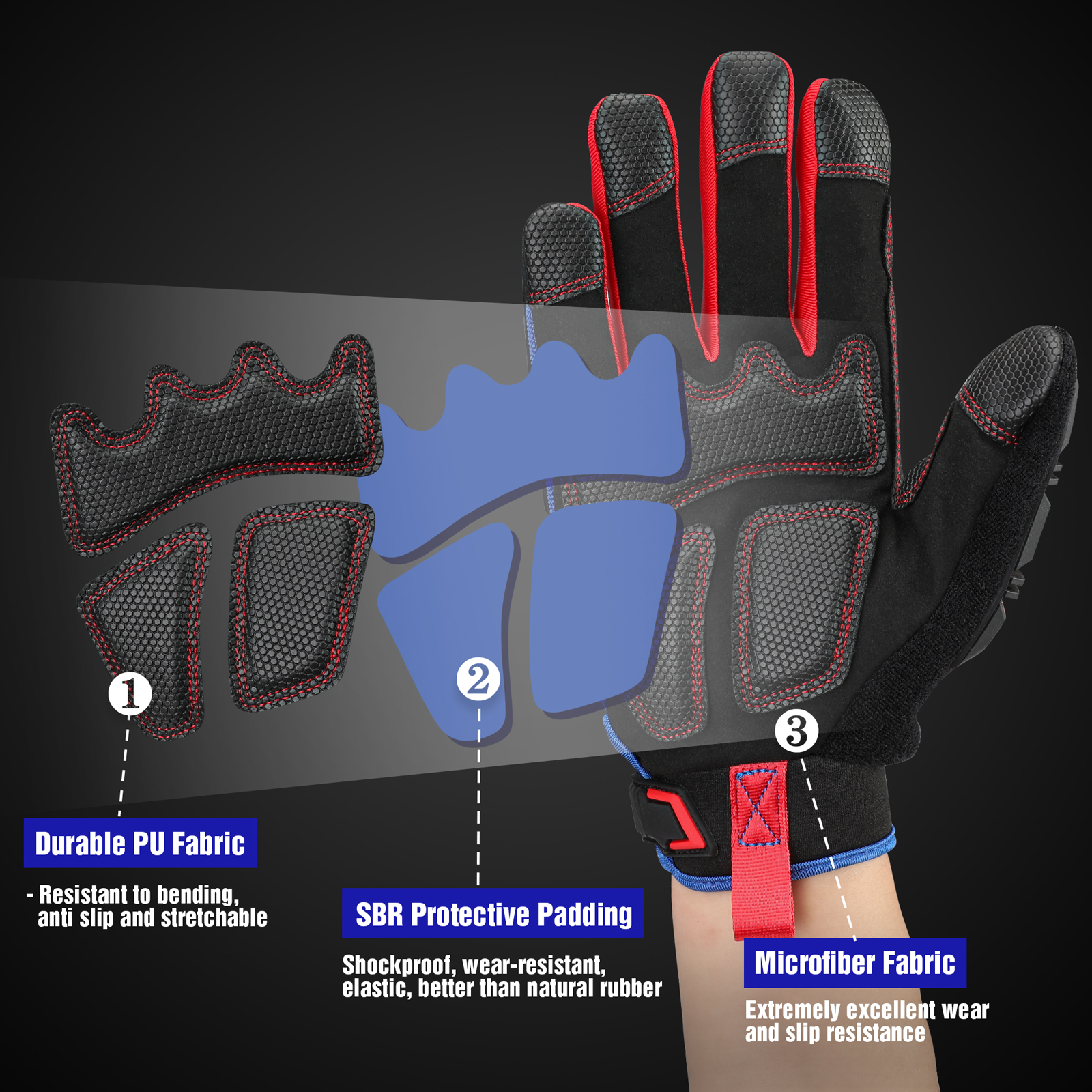Рабочие перчатки WORKPRO для б – обзор и цена Work Glove Impact