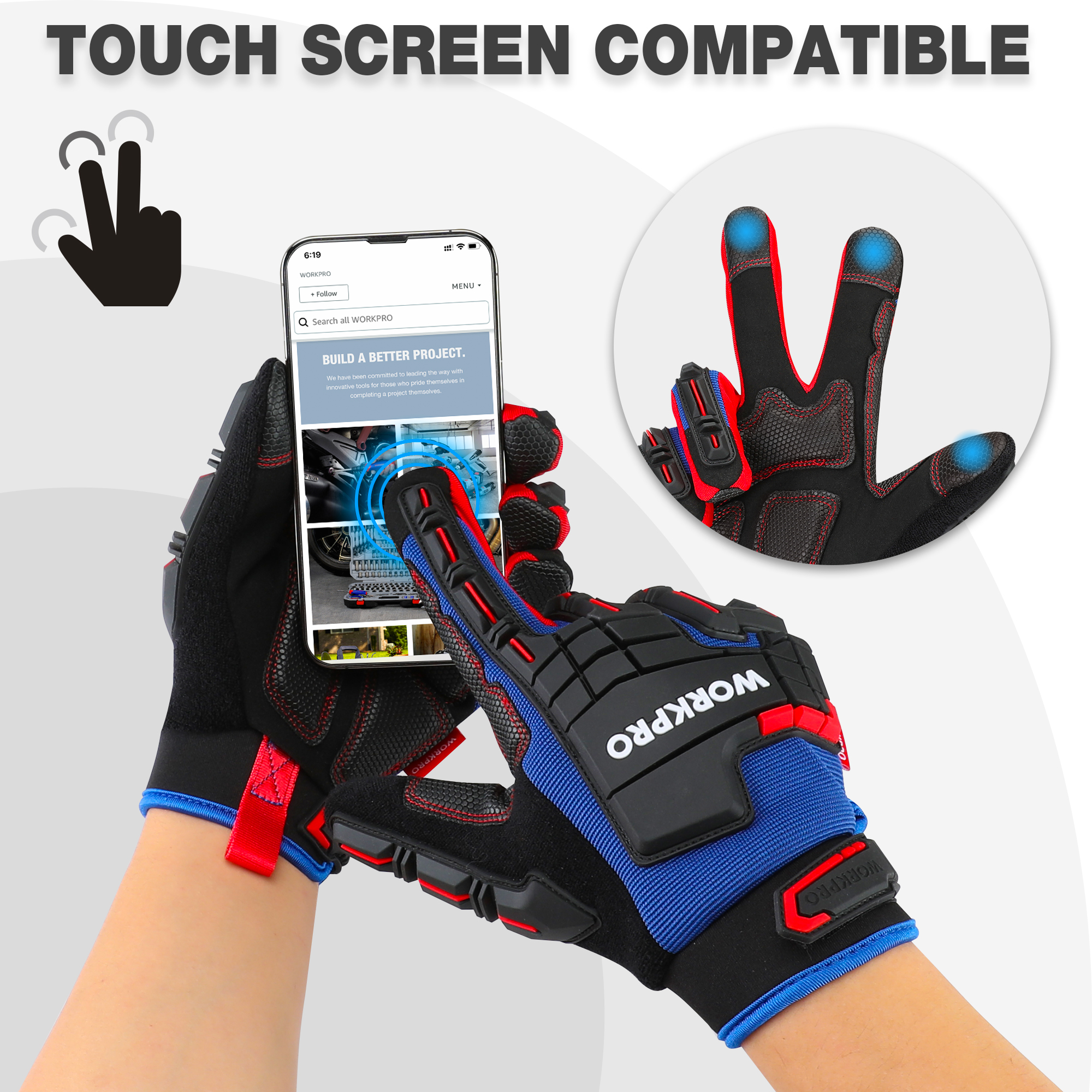 Рабочие перчатки WORKPRO для б – обзор и цена Work Glove Impact