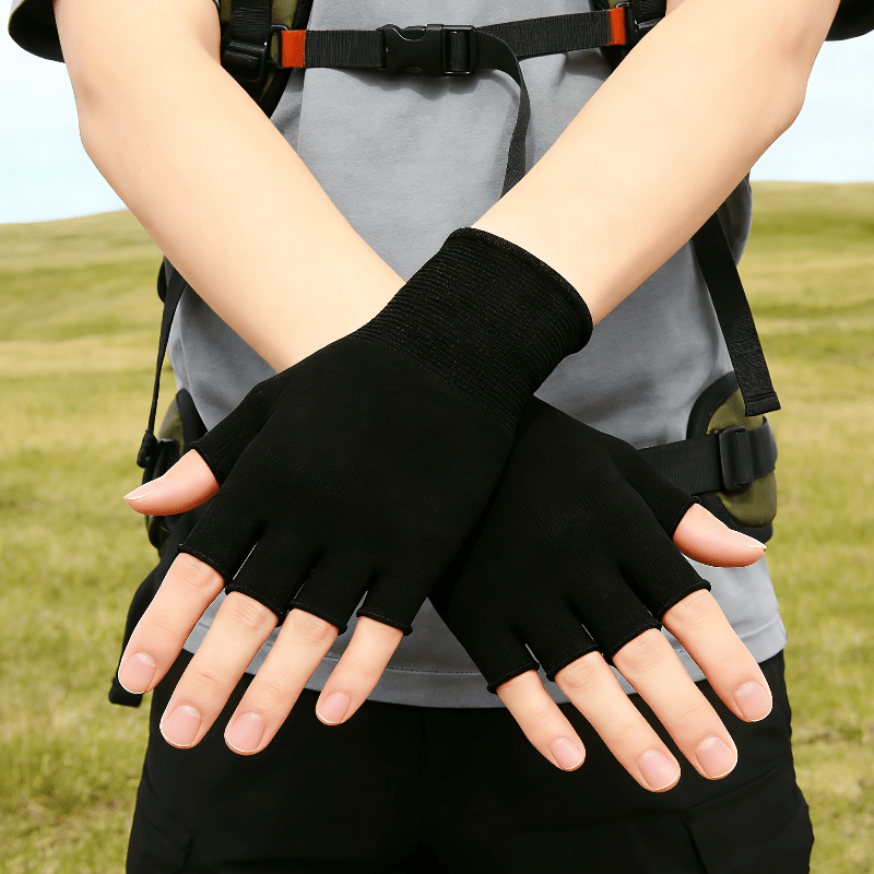 Черные вязаные перчатки без па – обзор и цена Fingerless Glove Knit