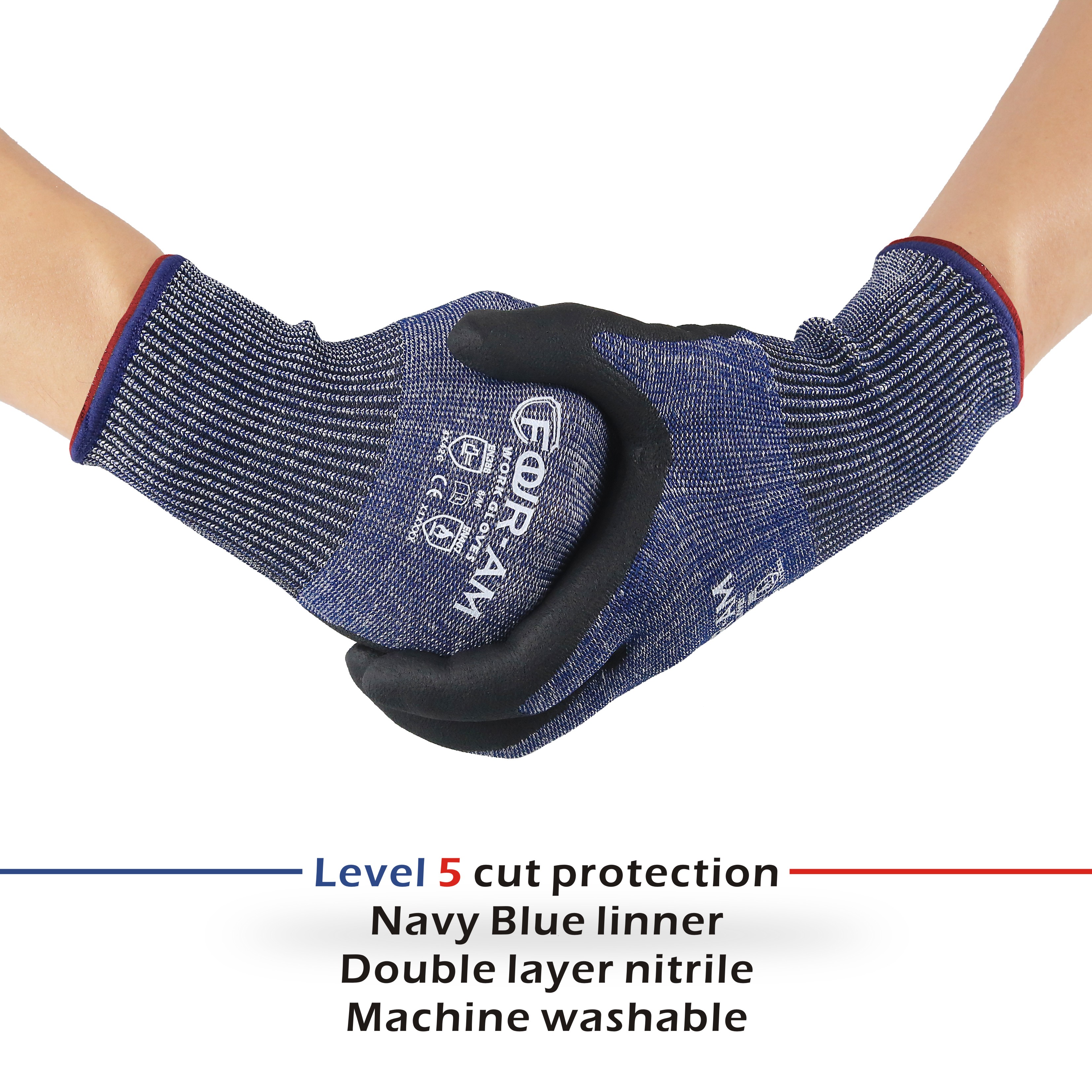1/3 пары, устойчивые к порезам – обзор и цена Nitrile Mechanic Glove