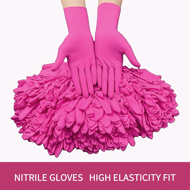 10-100 шт. розовых нитриловых  – обзор и цена Nitrile Mechanic Glove