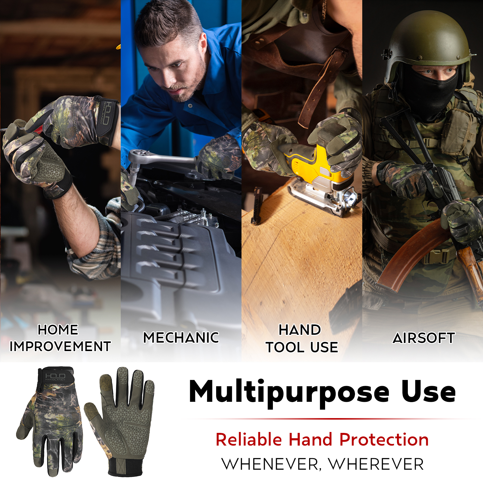 Handlandy Stock, камуфляжные т – обзор и цена Work Glove Impact