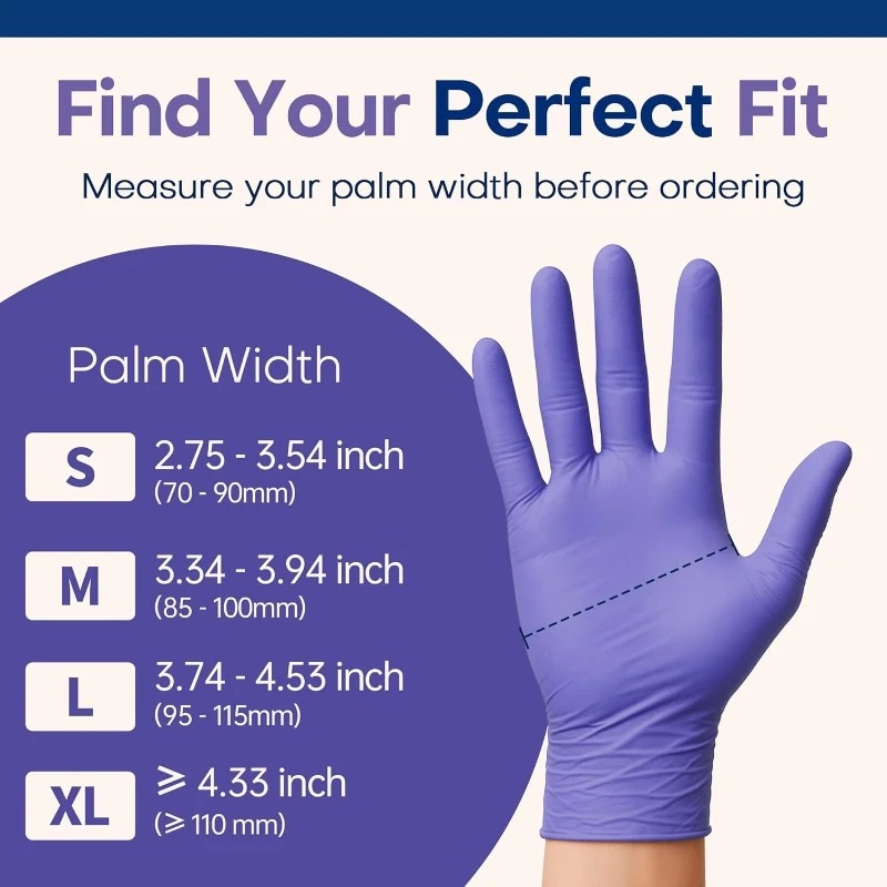Мягкие фиолетовые нитриловые п – обзор и цена Exam Glove Nitrile