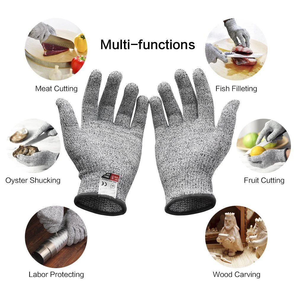 Перчатки HPPE 5-го уровня защи – обзор и цена Cut Resistant Glove
