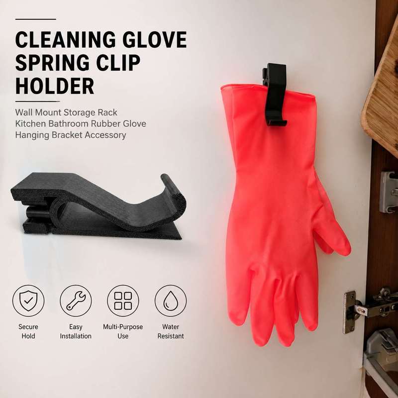 Настенный пружинный зажим-держ – обзор и цена Rubber Glove Cleaning
