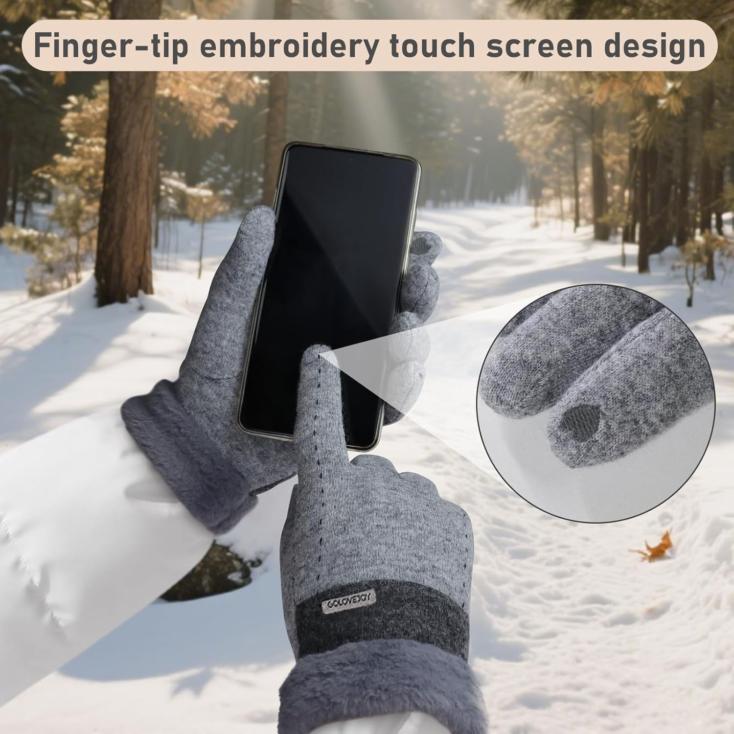Женские зимние вязаные перчатк – обзор и цена Wool Glove Lined