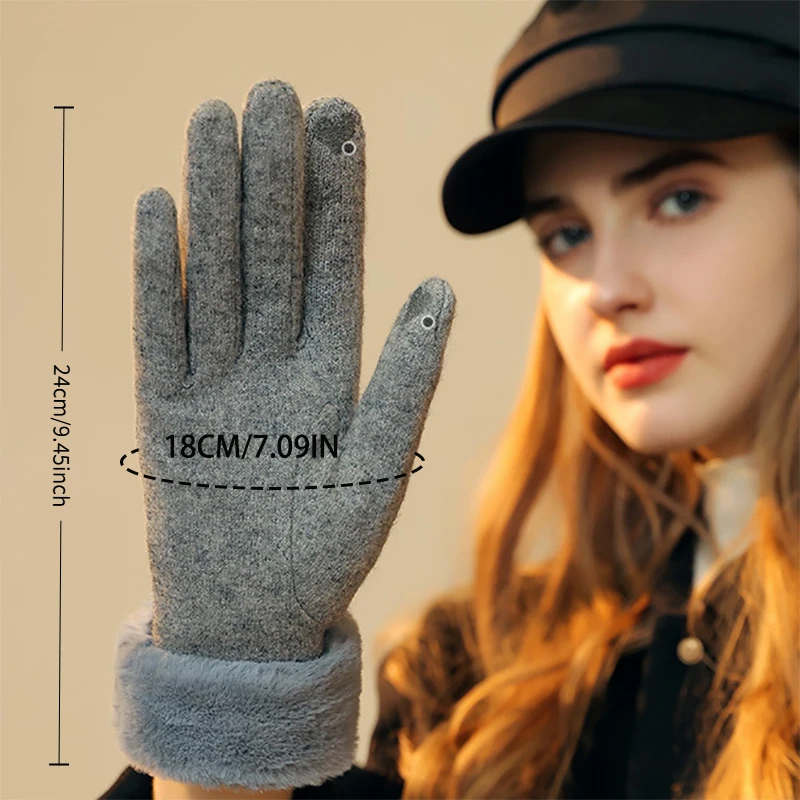 Женские зимние вязаные перчатк – обзор и цена Wool Glove Lined