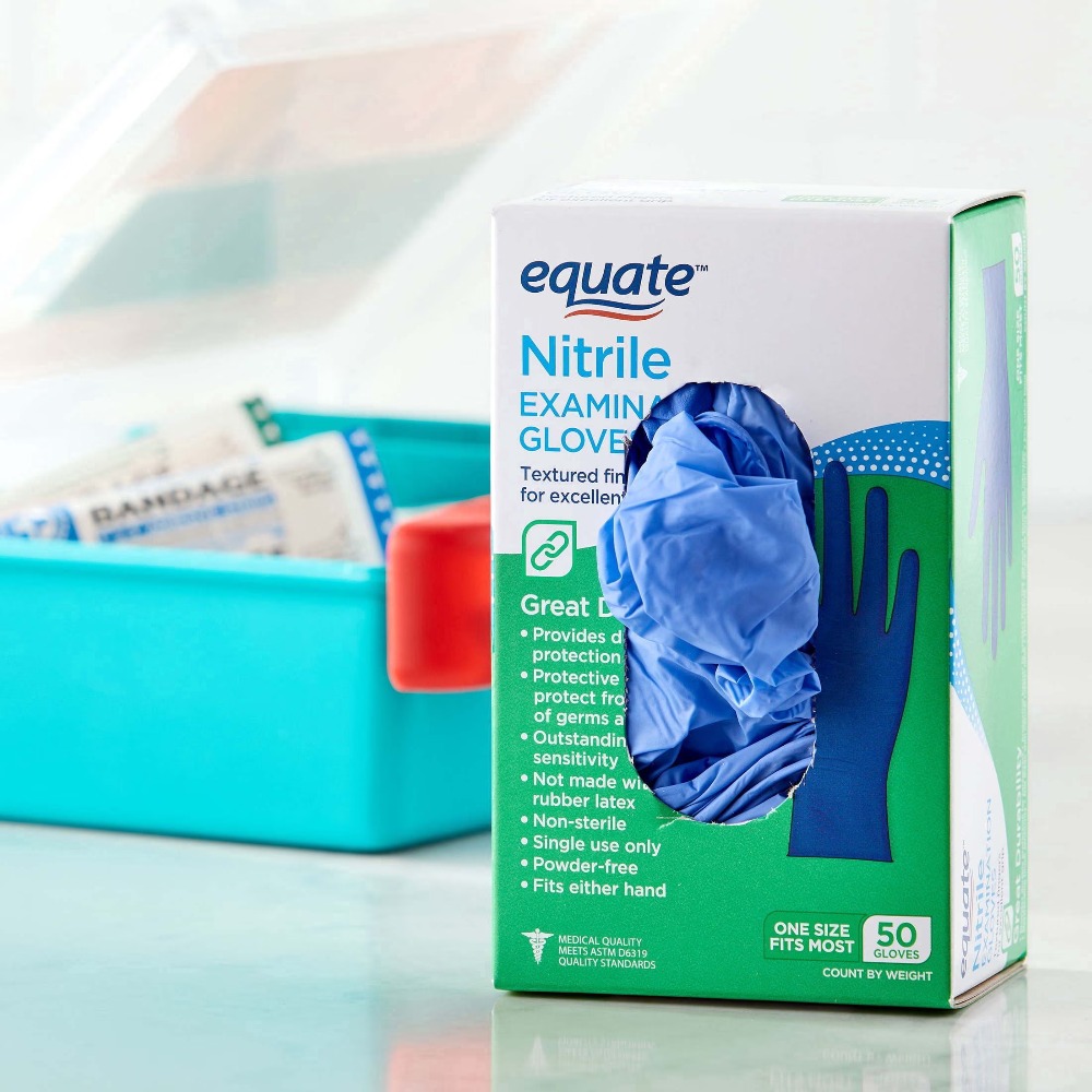 Нитриловые смотровые перчатки  – обзор и цена Exam Glove Nitrile