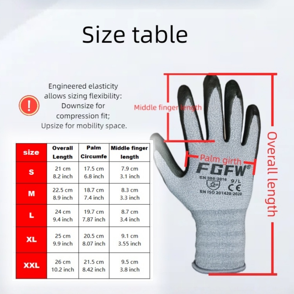 3 пары мягких дышащих рабочих  – обзор и цена Nitrile Mechanic Glove