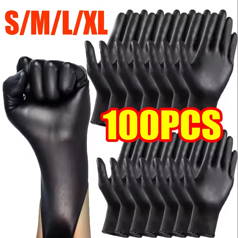 100/50/20 шт. черные нитриловы – обзор и цена Nitrile Mechanic Glove