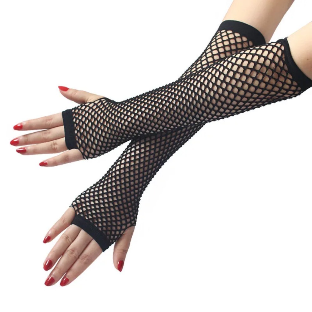 Женские неоновые перчатки-сетк – обзор и цена Fingerless Glove Knit