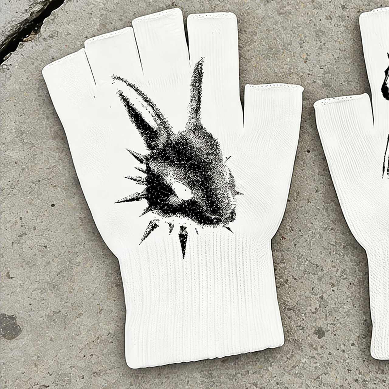 Белые вязаные перчатки с рисун – обзор и цена Fingerless Glove Knit