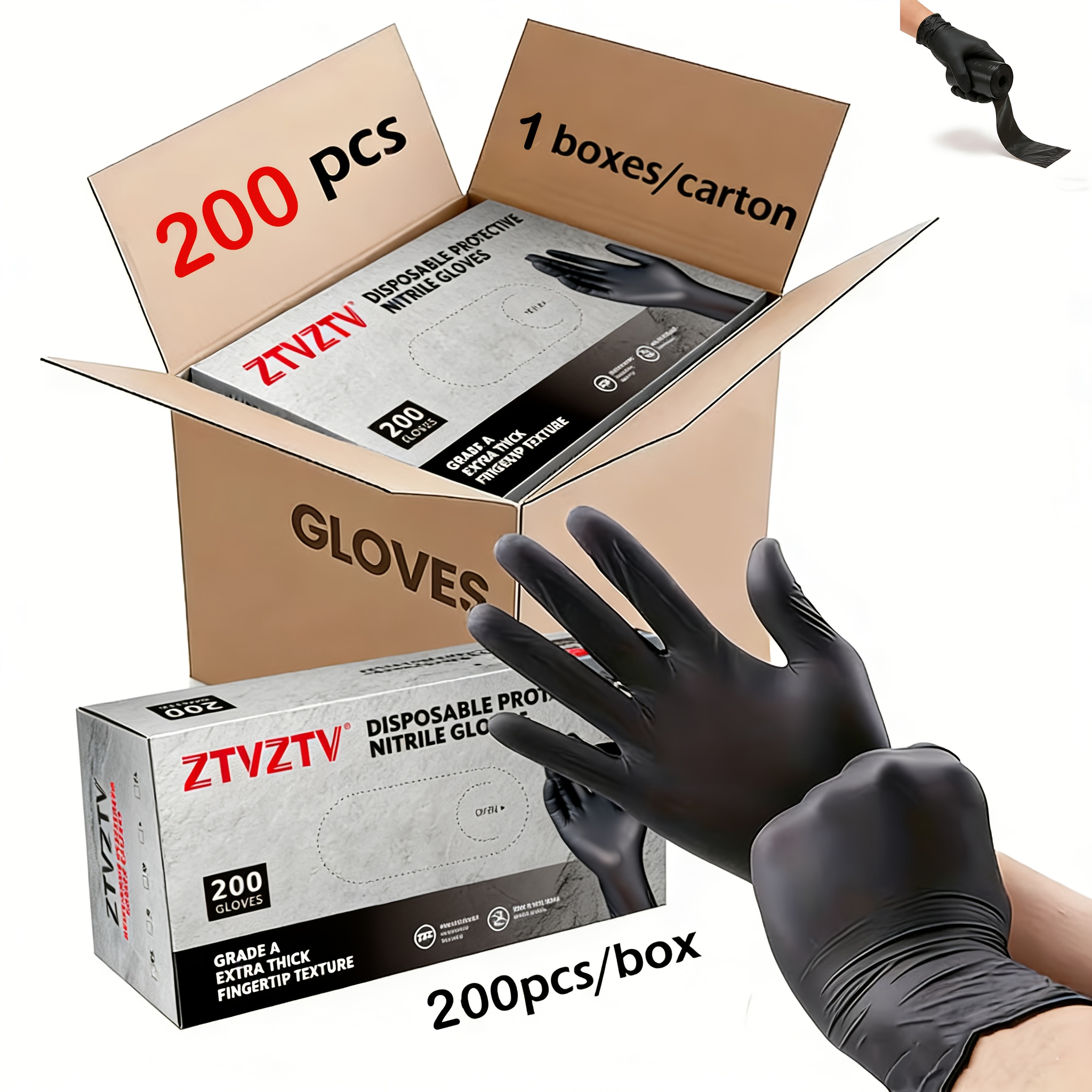 200 штук в упаковке, черные од – обзор и цена Rubber Glove Cleaning