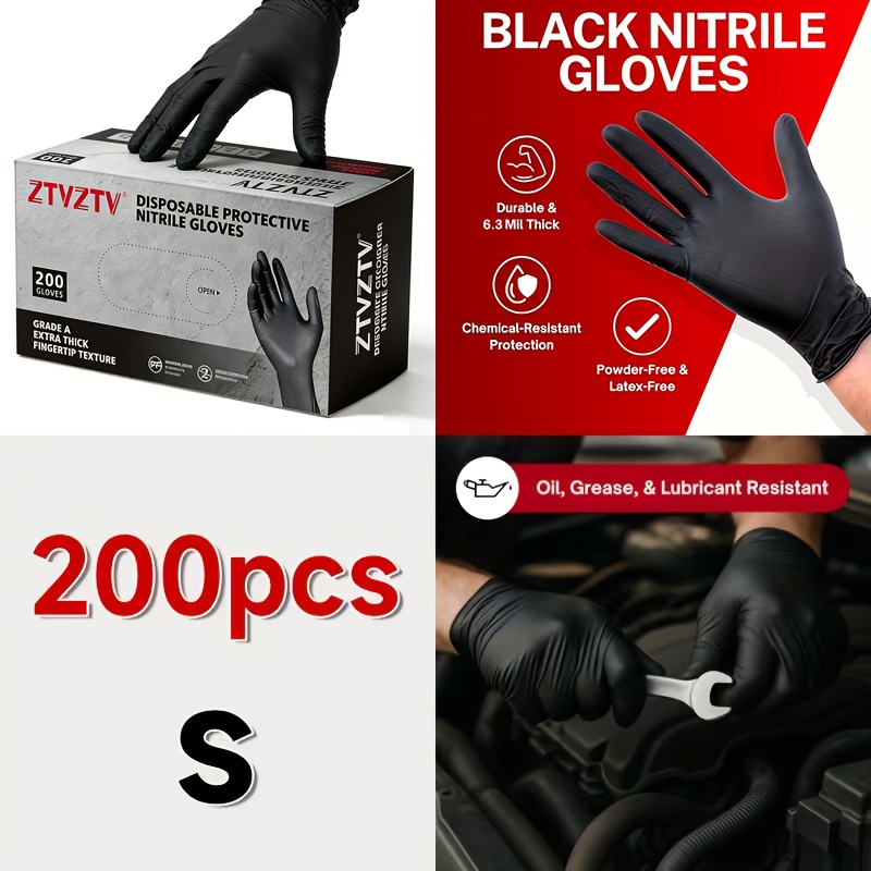 200 штук в упаковке, черные од – обзор и цена Rubber Glove Cleaning
